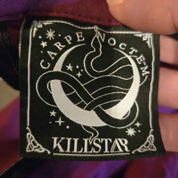 Killstar Black Ops Skater Dress with detachable tie - Blood color XL - Picture 10 of 15